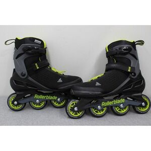 Rollerblade Inline Skates Mens 10 Black Zetrablade Elite Fitness 80mm Wheels